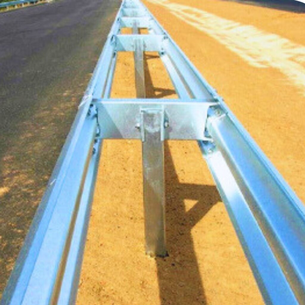 DOUBLE SIDE SINGLE METAL BEAM CRASH BARRIERS