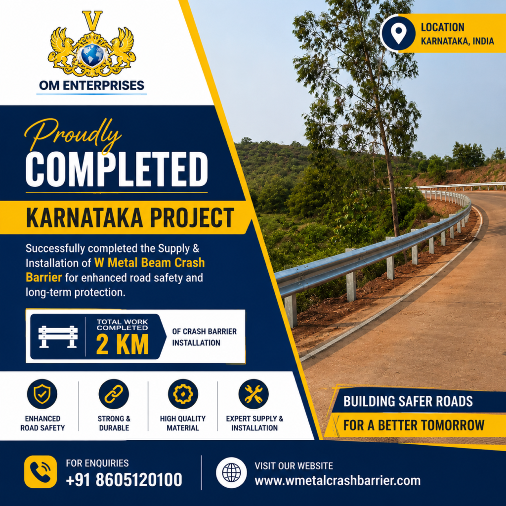 W Metal Crash Barrier manufacturer and supplier in Karnataka